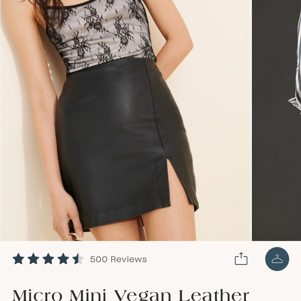 Maeve Black Pencil Mini Skirt with Slit